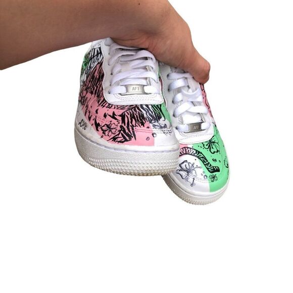 Custom Air Force 1 Low 'Tiger Print' Size 6 - Picture 15 of 16
